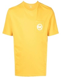 senf T-Shirt mit einem Rundhalsausschnitt von Michael Kors