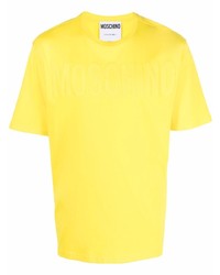 senf T-Shirt mit einem Rundhalsausschnitt von Moschino