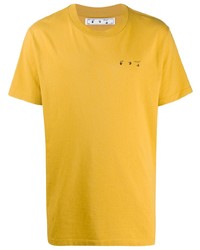 senf T-Shirt mit einem Rundhalsausschnitt von Off-White