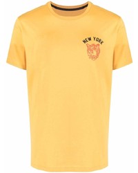 senf T-Shirt mit einem Rundhalsausschnitt von rag & bone