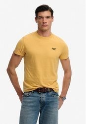 senf T-Shirt mit einem Rundhalsausschnitt von Superdry