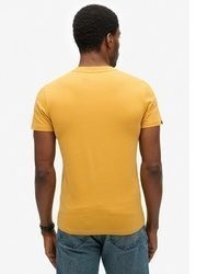 senf T-Shirt mit einem Rundhalsausschnitt von Superdry