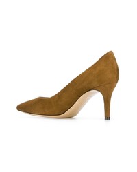 senf Wildleder Pumps von Gianvito Rossi