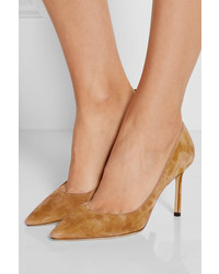 senf Wildleder Pumps von Jimmy Choo