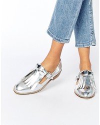 silberne Ballerinas von Asos