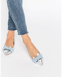 silberne Ballerinas von Asos