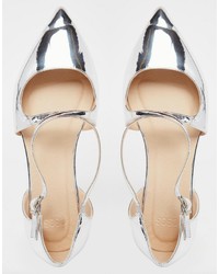 silberne Ballerinas von Asos