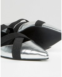 silberne Ballerinas von Asos