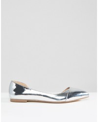 silberne Ballerinas von Asos