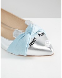 silberne Ballerinas von Asos