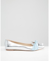 silberne Ballerinas von Asos