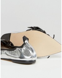 silberne Ballerinas von Asos