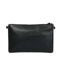 silberne bedruckte Leder Clutch von er piu