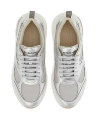 silberne bedruckte niedrige Sneakers von Ferragamo