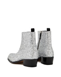 silberne Chelsea Boots aus Leder von Giuseppe Zanotti