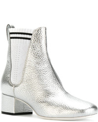 silberne Chelsea Boots von Fendi