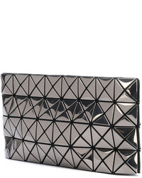 silberne Clutch mit geometrischem Muster von Bao Bao Issey Miyake