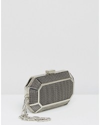 silberne Clutch von Asos