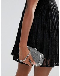 silberne Clutch von Asos