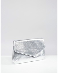 silberne Clutch von Asos