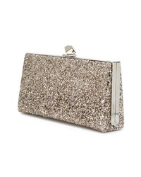 silberne Clutch von Jimmy Choo