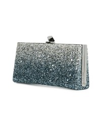 silberne Clutch von Jimmy Choo