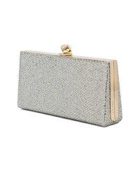 silberne Clutch von Jimmy Choo