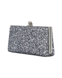 silberne Clutch von Jimmy Choo