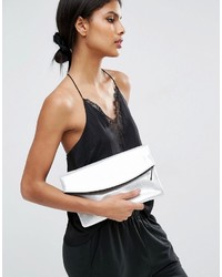 silberne Clutch von Asos