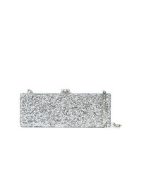 silberne Clutch von Edie Parker