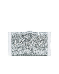 silberne Clutch von Edie Parker