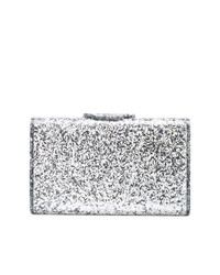 silberne Clutch von Edie Parker