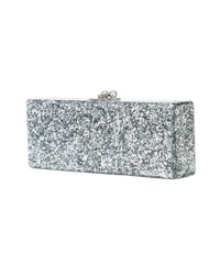 silberne Clutch von Edie Parker