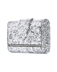 silberne Clutch von Edie Parker