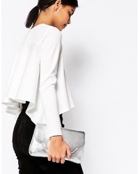 silberne Clutch von Asos