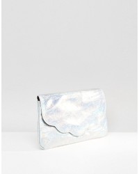 silberne Clutch von Asos