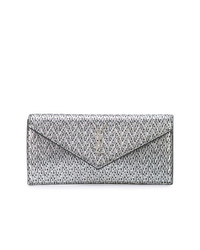 silberne Clutch von Saint Laurent