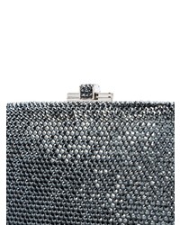 silberne Clutch von Judith Leiber Couture