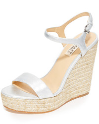 silberne Espadrilles von Badgley Mischka