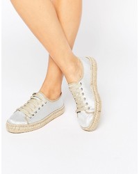 silberne Espadrilles von Park Lane