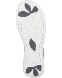 silberne flache Sandalen aus Leder von Remonte