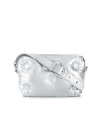 silberne gesteppte Leder Clutch Handtasche von Maison Margiela