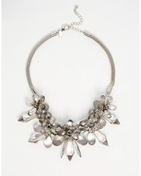 silberne Halskette mit Blumenmuster von Coast