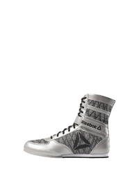 silberne hohe Sneakers aus Leder von Reebok