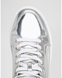 silberne hohe Sneakers von Asos