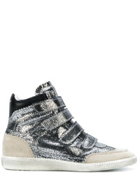 silberne hohe Sneakers von Isabel Marant