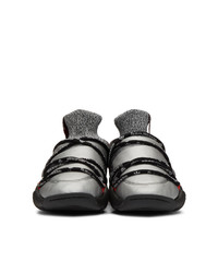 silberne hohe Sneakers von Adidas Originals By Alexander Wang