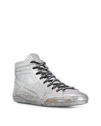 silberne hohe Sneakers von Golden Goose