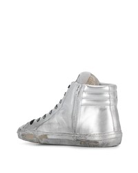 silberne hohe Sneakers von Golden Goose