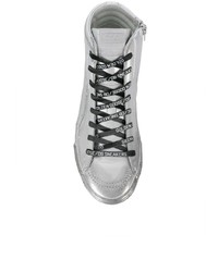 silberne hohe Sneakers von Golden Goose